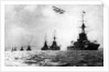 Dreadnoughts and hydroplane, British Grand Fleet, North Sea, First World War by Anonymous