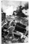 British sailors throwing overboard luxuries, North Sea, First World War by Anonymous