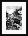British sailors throwing overboard luxuries, North Sea, First World War by Anonymous