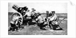 Russian Howitzer at practice fire, First World War by Anonymous