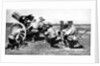 Russian Howitzer at practice fire, First World War by Anonymous