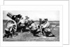Russian Howitzer at practice fire, First World War by Anonymous