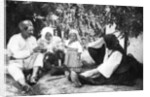 Serbian family telling the story of routing the Austrians from Bosnia, First World War by Anonymous
