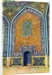 Wall panel in the mosque of Sheikh Lutfullah, Isfahan, Iran by Harold E Hare