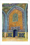 Wall panel in the mosque of Sheikh Lutfullah, Isfahan, Iran by Harold E Hare