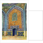 Wall panel in the mosque of Sheikh Lutfullah, Isfahan, Iran by Harold E Hare
