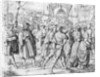 People at the entrance to a city by Anonymous