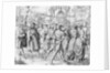 People at the entrance to a city by Anonymous