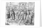 People at the entrance to a city by Anonymous