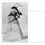 A woman playing a stringed instrument by Daniel Rebel