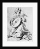 A woman playing a stringed instrument by Anonymous