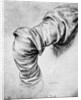 Study for the sleeve of the right arm of St Peter by Leonardo Da Vinci