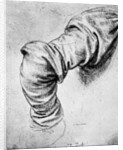 Study for the sleeve of the right arm of St Peter by Leonardo Da Vinci