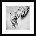 Study for the sleeve of the right arm of St Peter by Leonardo Da Vinci