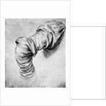 Study for the sleeve of the right arm of St Peter by Leonardo Da Vinci