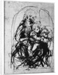 Studies for a 'Madonna Del Gatto' by Leonardo Da Vinci