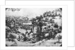 A sketch of a countryside view by Leonardo Da Vinci