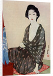 A Japanese woman wearing summer clothes by Hashiguchi Goyo