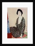 A Japanese woman wearing summer clothes by Hashiguchi Goyo