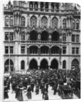 An outdoor concert at the Town Hall, Munich, Germany by Wurthle & Sons