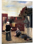A Woman and her Maid in a Courtyard by Pieter de Hooch