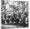 Punjabi horsemen outside the railway station at Delhi, India by H Hands & Son