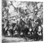 Punjabi horsemen outside the railway station at Delhi, India by H Hands & Son