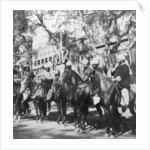 Punjabi horsemen outside the railway station at Delhi, India by H Hands & Son