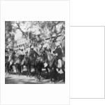 Punjabi horsemen outside the railway station at Delhi, India by H Hands & Son