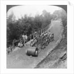 A woman work team on the Darjeeling highway, India by Underwood & Underwood
