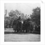 A Punjabi princess riding an elephant in a procession, Delhi, India by H Hands & Son