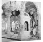 Interior of the temple of Babulnath, Bombay, India by BW Kilburn