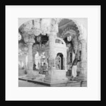 Interior of the temple of Babulnath, Bombay, India by BW Kilburn