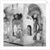 Interior of the temple of Babulnath, Bombay, India by BW Kilburn