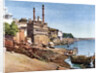 The river Ganges and the Burning Ghats at Benares (Varanasi), India by Anonymous