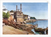 The river Ganges and the Burning Ghats at Benares (Varanasi), India by Anonymous