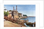 The river Ganges and the Burning Ghats at Benares (Varanasi), India by Anonymous