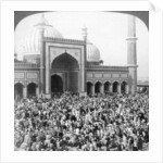 Fast Day within the Jumma Musjid, Delhi, India by Underwood & Underwood