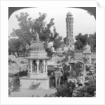 Tower of Victory amd royal cenotaphs, Chittaurgarh, India by Underwood & Underwood