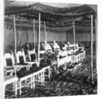 The golden canopy in the Durbar tent of the Maharaja of Kashmir, Delhi, India by Underwood & Underwood