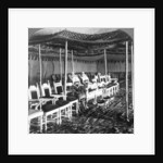 The golden canopy in the Durbar tent of the Maharaja of Kashmir, Delhi, India by Underwood & Underwood