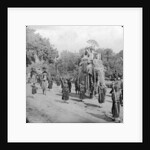 Lord and Lady Harding riding an elephant, India by HD Girdwood