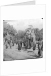 Lord and Lady Harding riding an elephant, India by HD Girdwood