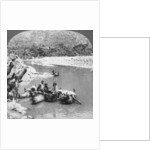 Inflated bullock skins used as ferry boats on the Sutlej River, Punjab, India by Anonymous