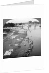 Dbobies washing clothes in the Goomti River, near Lucknow, India by Underwood & Underwood