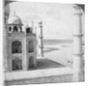 Looking north-west from the Taj Mahal up the Jumna river to Agra, India by Underwood & Underwood