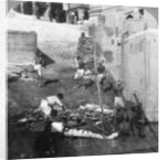 Bathing and burning the Hindu dead, Benares (Varanasi), India 1903 by Underwood & Underwood