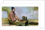 A Burmese woman making cigars by Anonymous