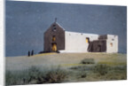 An Indian Church, Pueblo of Sandia, near Albuquerque, New Mexico, USA by Fred Harvey