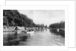College barges on the River Isis, Oxford by C Richter